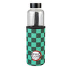 Botella de vidrio Demon Slayer de 500 ml con funda verde y negra