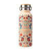 Botella de acero inoxidable Viva la Vida de Frida Kahlo con flores y mariposas