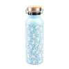 Botella azul Moomin de acero inoxidable ERIK con tapón de madera