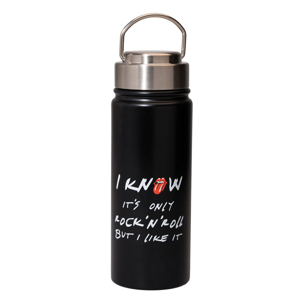 Botella negra de acero inoxidable The Rolling Stones de 500 ml con tapón y asa - 2