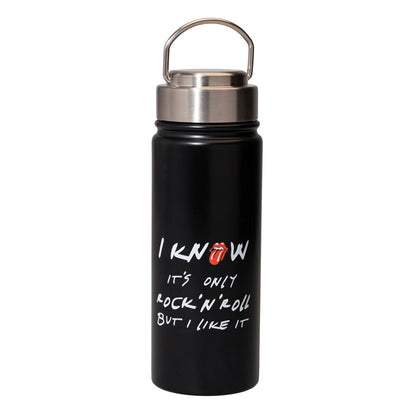 Botella negra de acero inoxidable The Rolling Stones de 500 ml con tapón y asa - 2