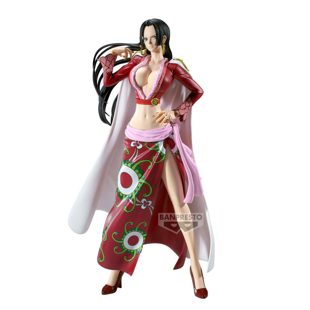 Figura Banpresto Grandista de Boa Hancock con vestido rojo y capa clara