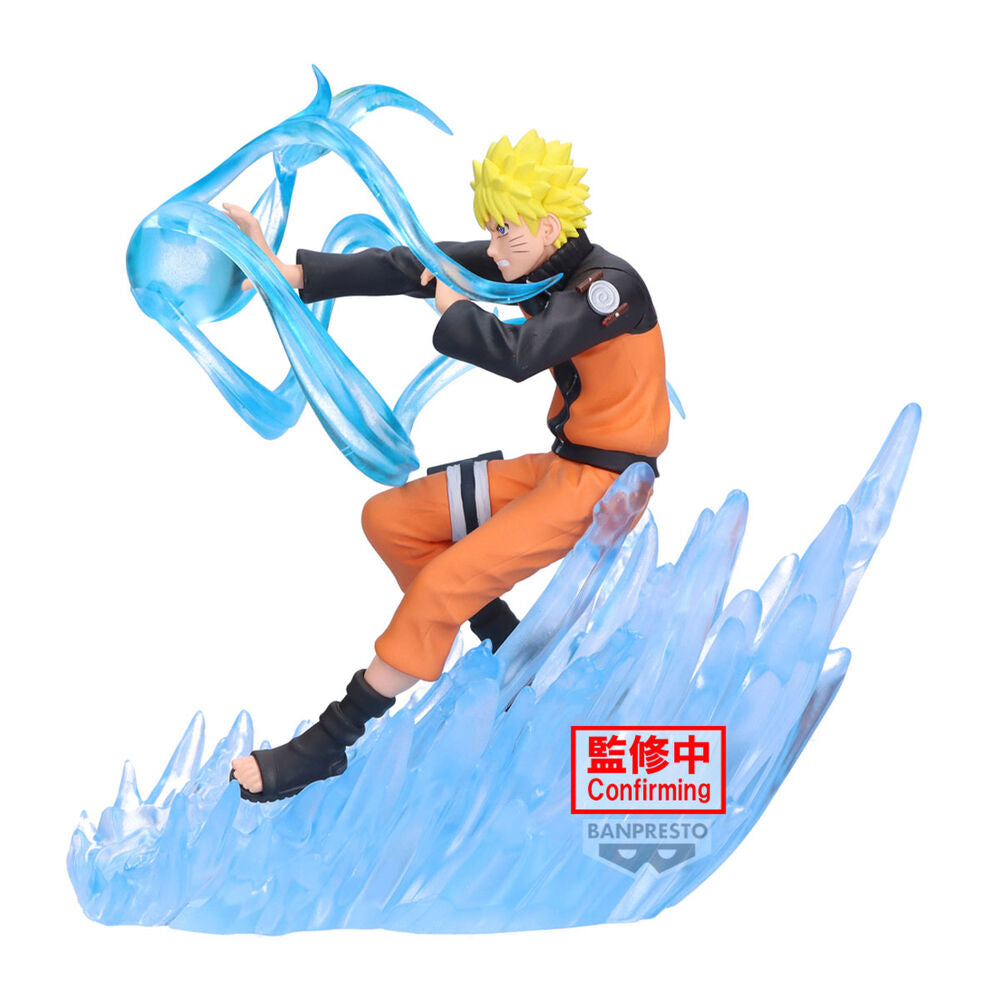 Figura de Naruto Uzumaki en pose de combate con efecto azul translúcido - 2