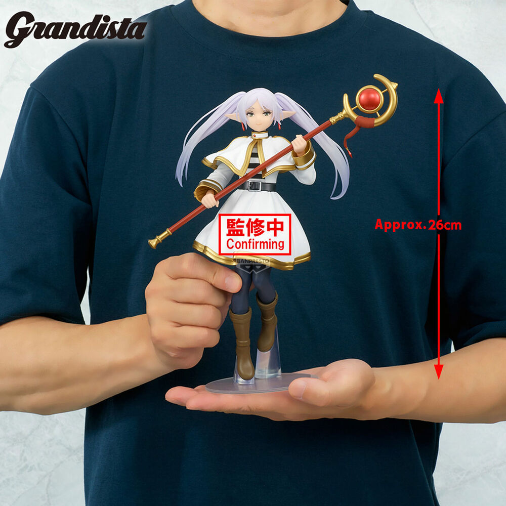 Figura Grandista de Frieren con bastón y atuendo blanco y dorado - 2