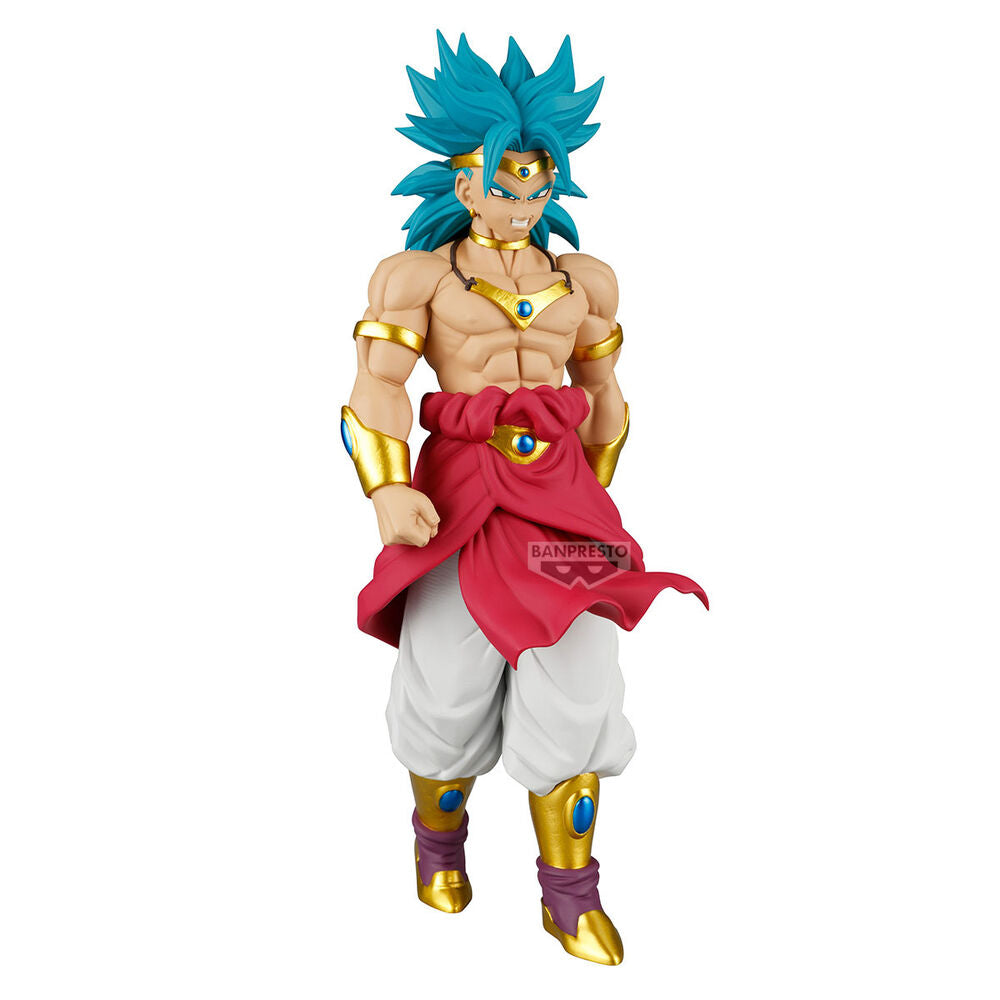 Figura de Broly de Dragon Ball Z con pelo azul y detalles dorados - 2