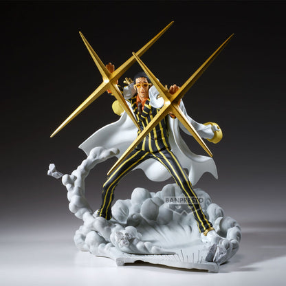 Figura de Borsalino de One Piece con efectos dorados y base de nubes - 2
