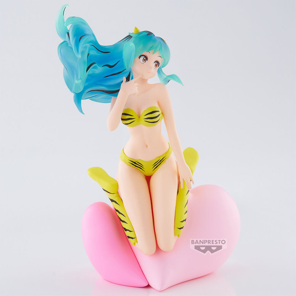 Figura de Lum de Urusei Yatsura con cabello turquesa y base rosa - 4
