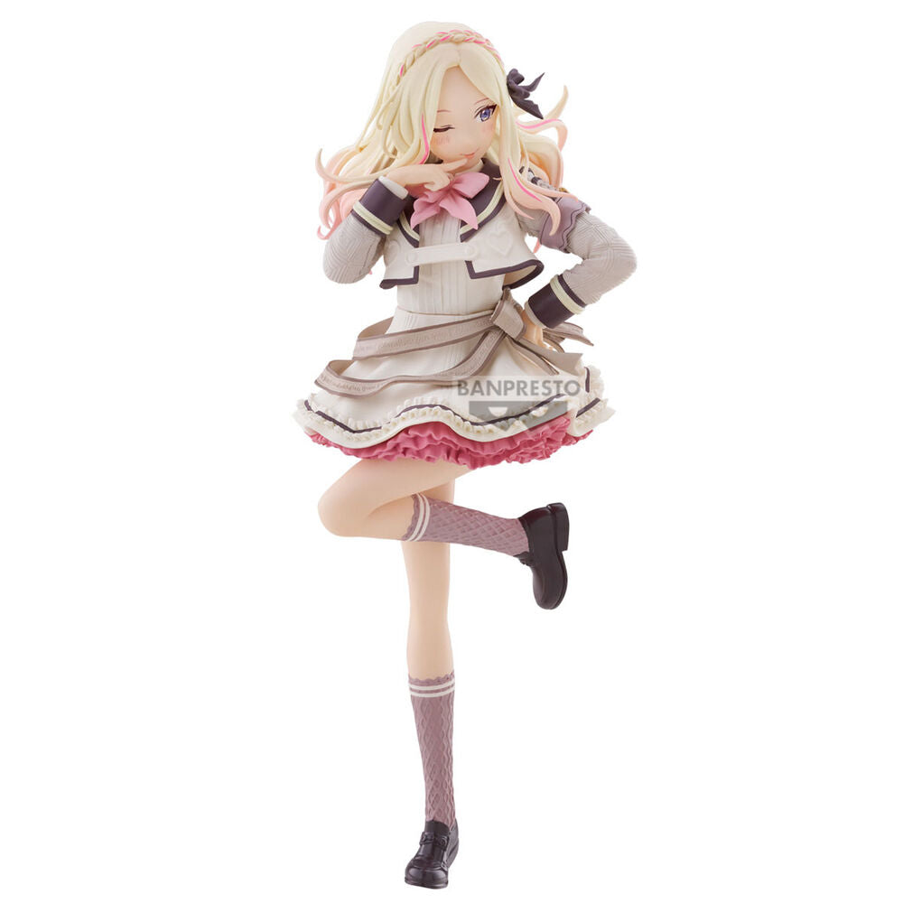 Figura Banpresto de Sena Jou con vestido de idol rosa y blanco - 3