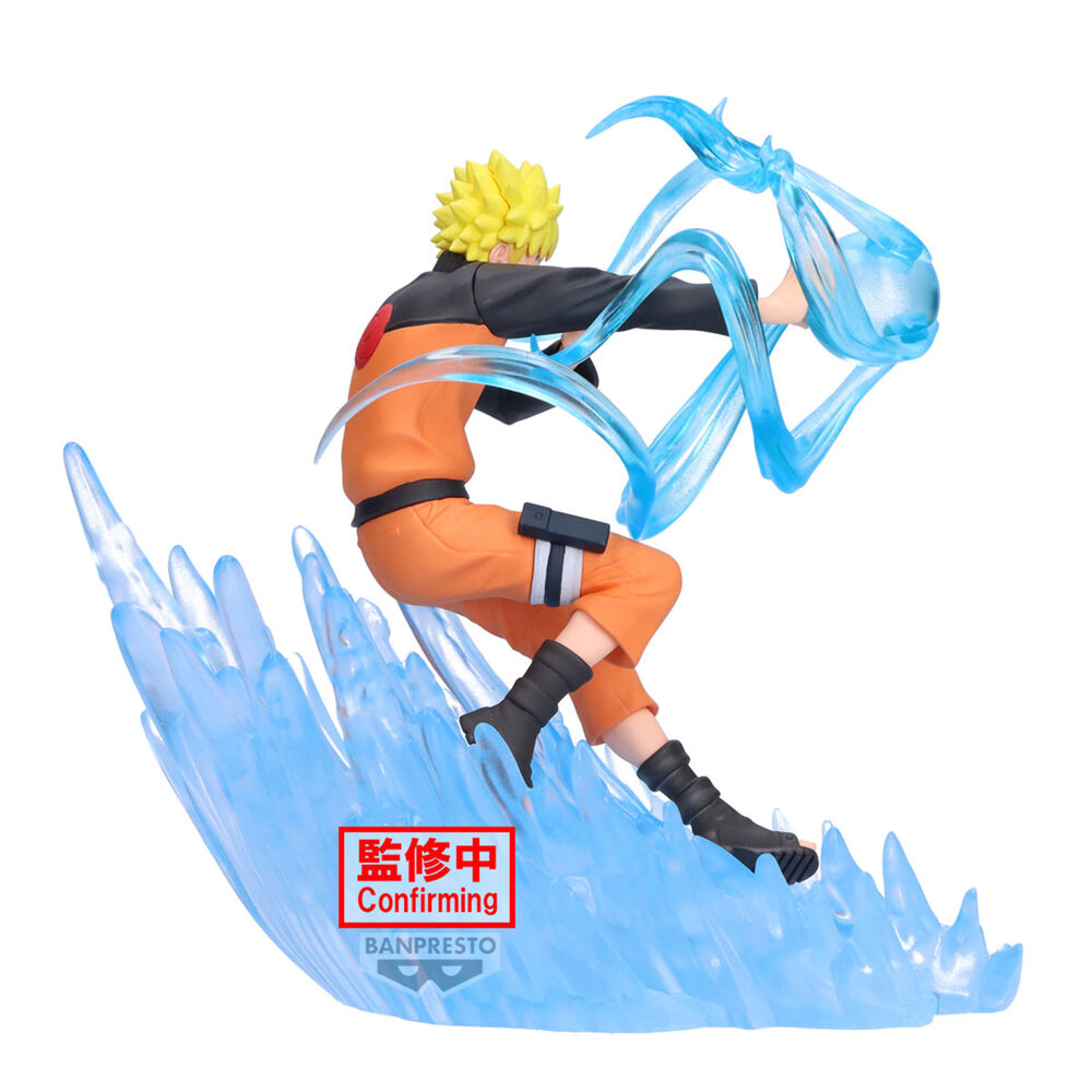 Figura de Naruto Uzumaki en pose de combate con efecto azul translúcido - 3