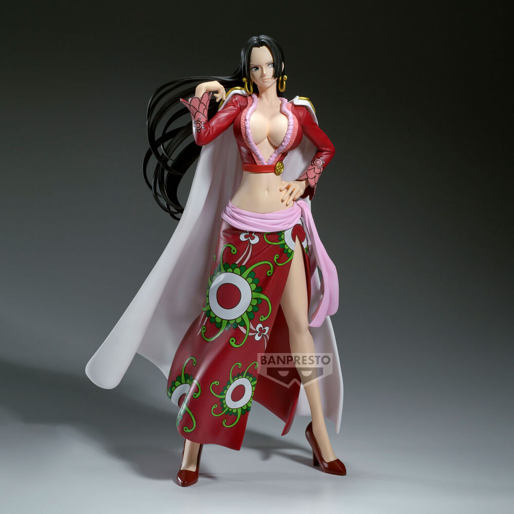 Figura Banpresto Grandista de Boa Hancock con vestido rojo y capa clara - 3