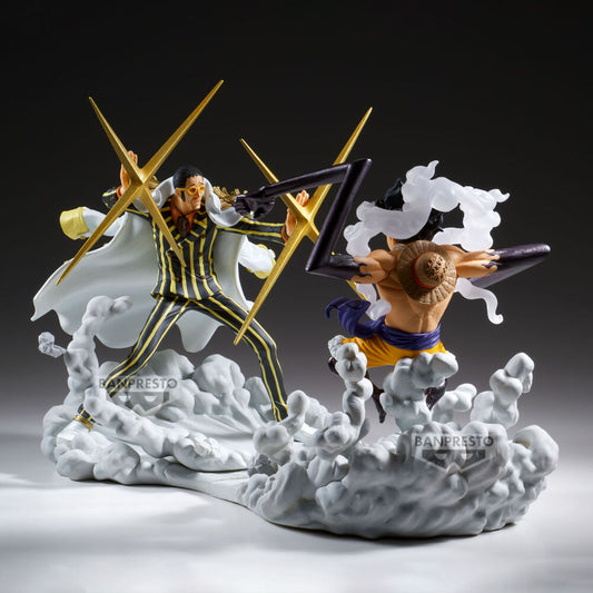 Figura de Borsalino de One Piece con efectos dorados y base de nubes - 4