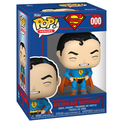 Figura Funko POP! de Superman Golden Age con traje azul y capa roja - 2