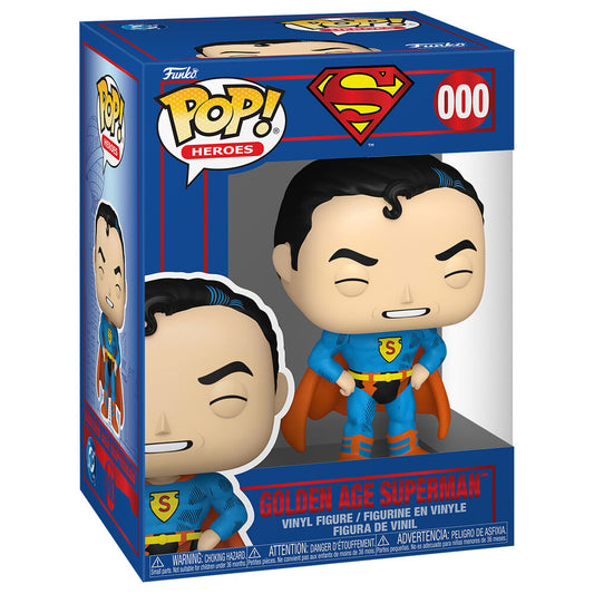 Figura Funko POP! de Superman Golden Age con traje azul y capa roja - 2