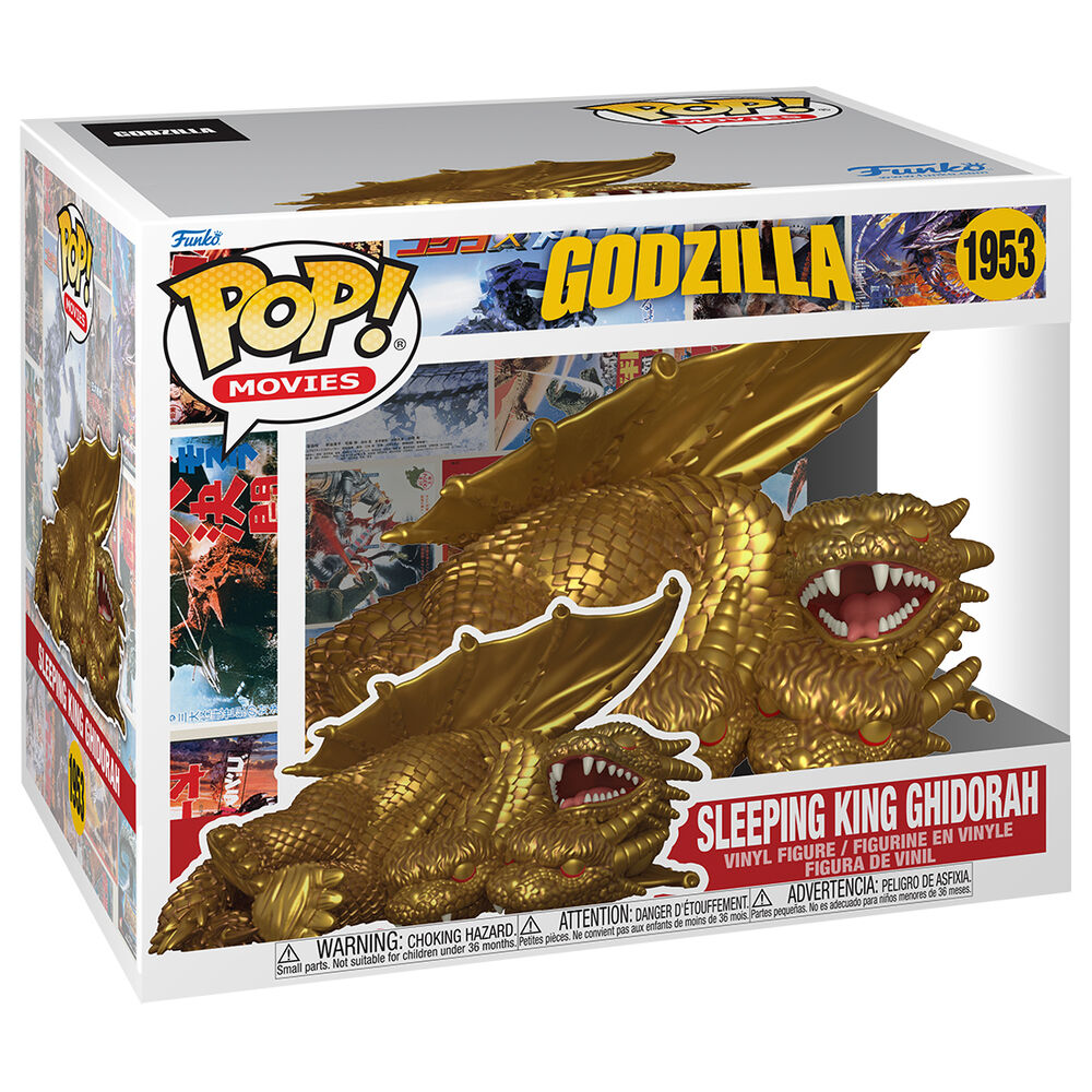 Figura Funko POP! dorada de Sleeping King Ghidorah con tres cabezas y alas - 2