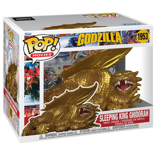 Figura Funko POP! dorada de Sleeping King Ghidorah con tres cabezas y alas - 2