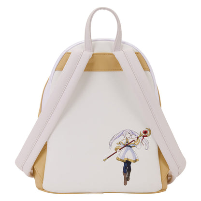 Mochila Loungefly de Frieren Beyond Journey's End en blanco y dorado - 2