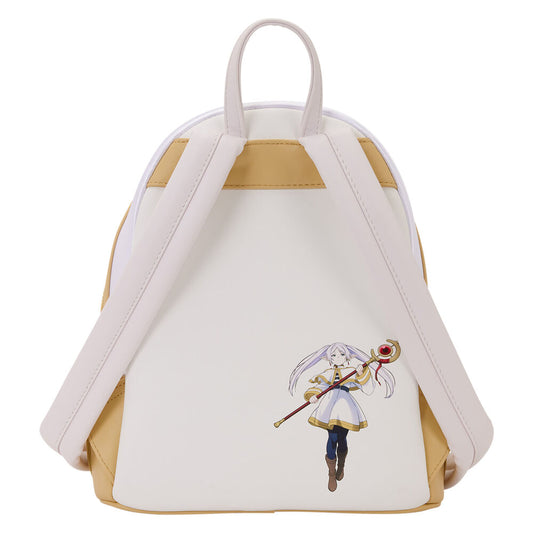 Mochila Loungefly de Frieren Beyond Journey's End en blanco y dorado - 2