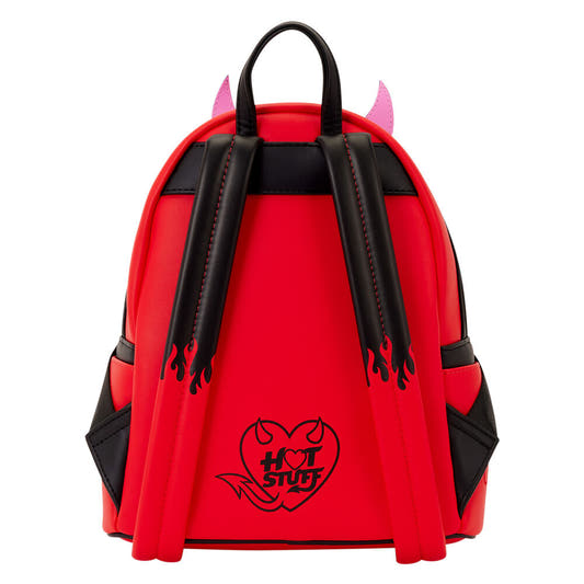 Mochila roja de Casper Loungefly con bolsillo frontal transparente - 3