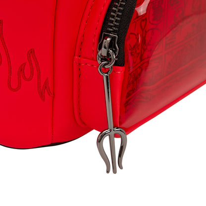 Mochila roja de Casper Loungefly con bolsillo frontal transparente - 5