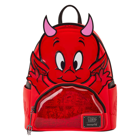 Mochila roja de Casper Loungefly con bolsillo frontal transparente