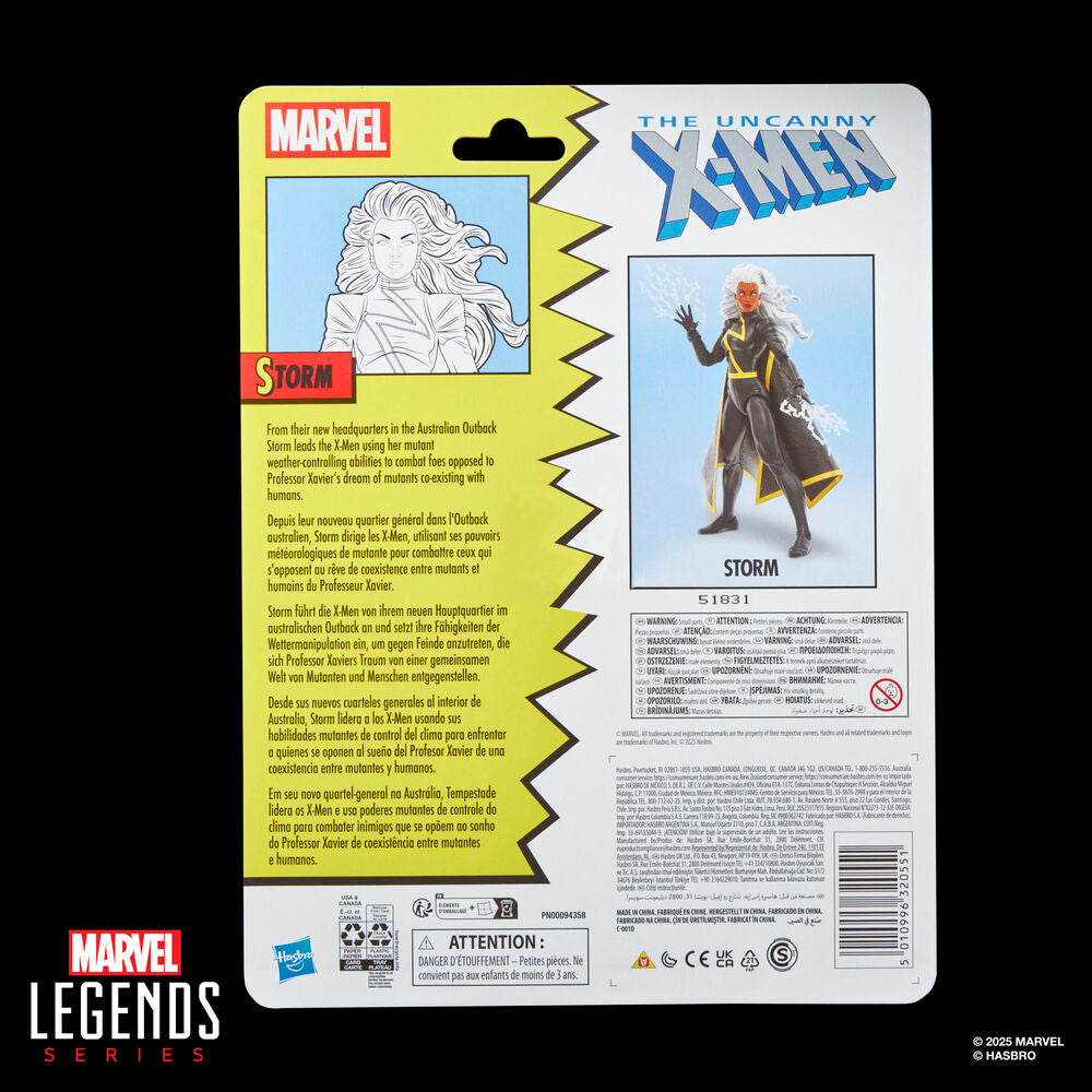 Figura articulada de Tormenta Marvel Legends con capa y efecto de rayos - 11