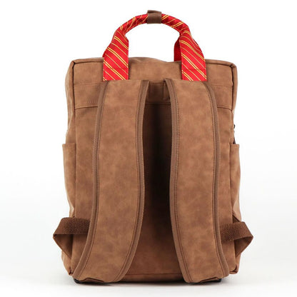 Mochila marrón de Gryffindor Harry Potter con detalles rojos y dorados - 3