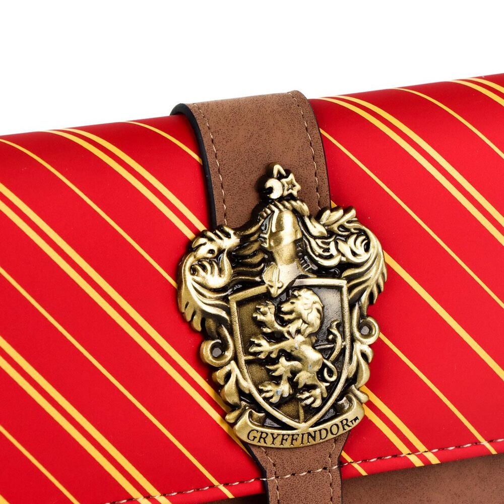 Cartera roja y dorada de Gryffindor Harry Potter con escudo frontal - 2