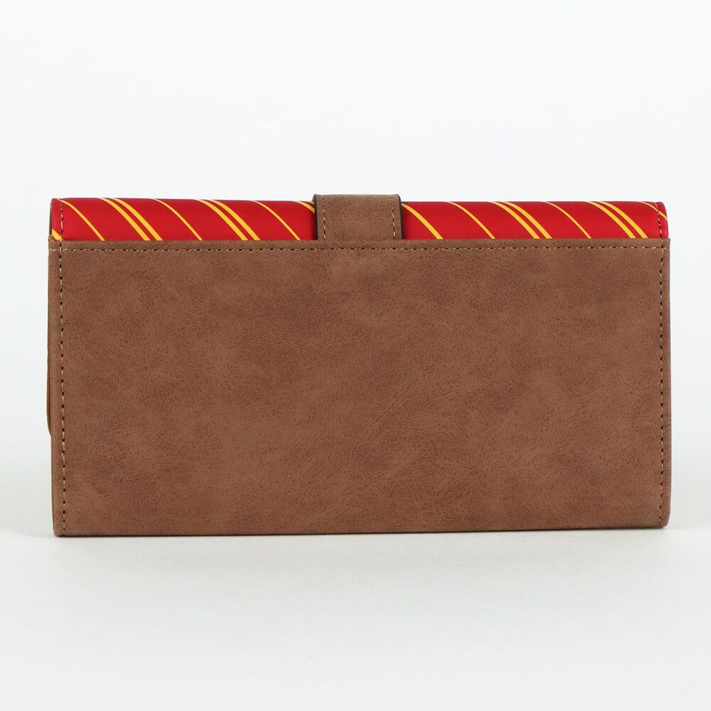 Cartera roja y dorada de Gryffindor Harry Potter con escudo frontal - 3