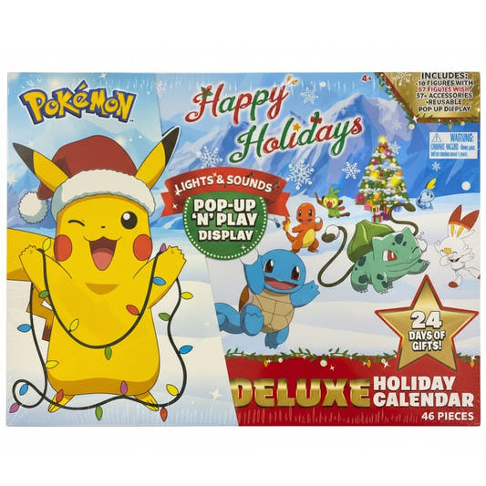 Calendario de Adviento Deluxe Pokémon Jazwares con display navideño, luces y sonido - 2