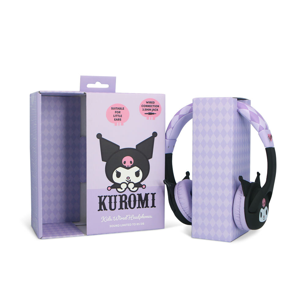 Auriculares infantiles Kuromi Hello Kitty en lila y negro - 13