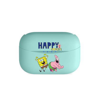 Auriculares inalámbricos TWS infantiles de Bob Esponja con estuche turquesa y amarillo - 5