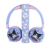Auriculares infantiles inalámbricos Kuromi Hello Kitty en lila y rosa