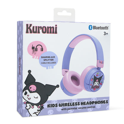 Auriculares infantiles inalámbricos Kuromi Hello Kitty en lila y rosa - 5