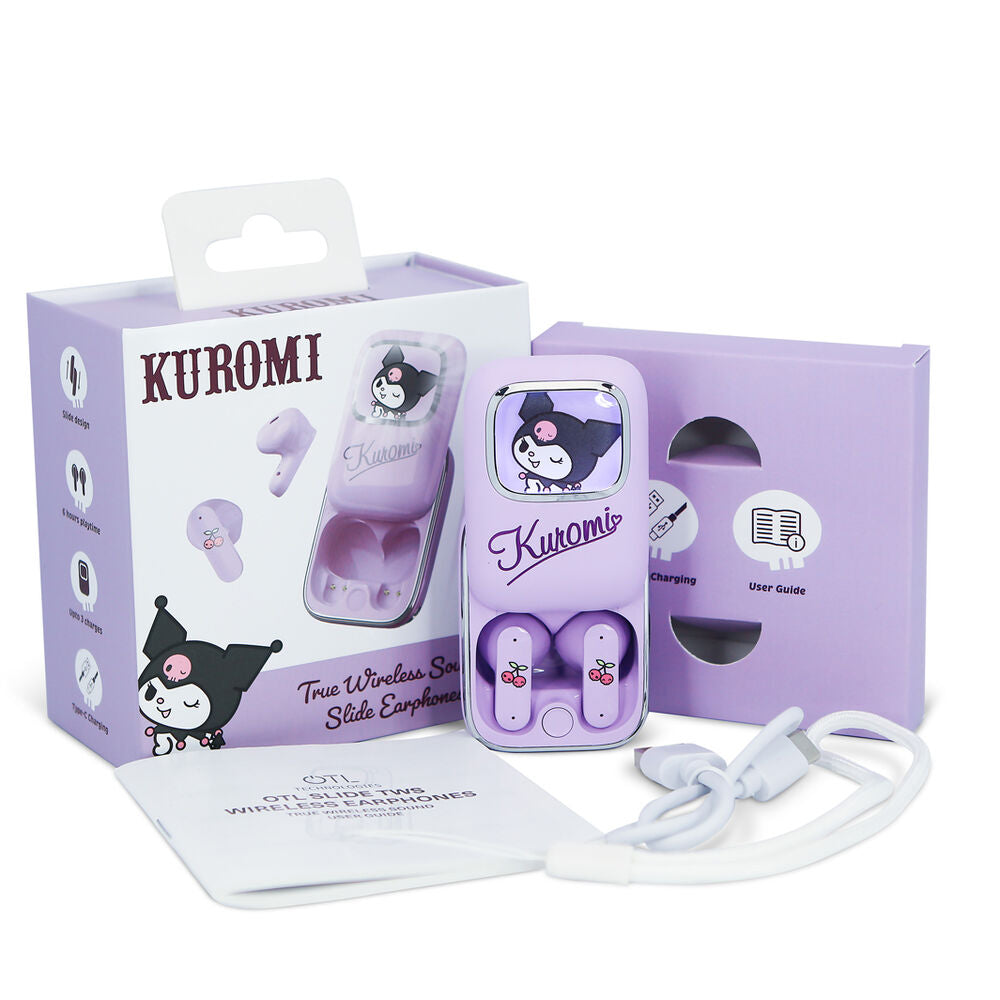 Auriculares TWS lila de Kuromi con estuche deslizante - 2