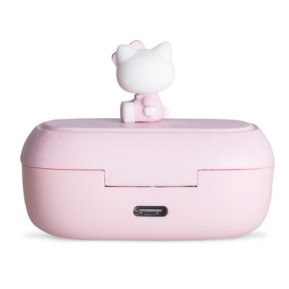 Auriculares TWS rosas de Hello Kitty con estuche 3D - 6