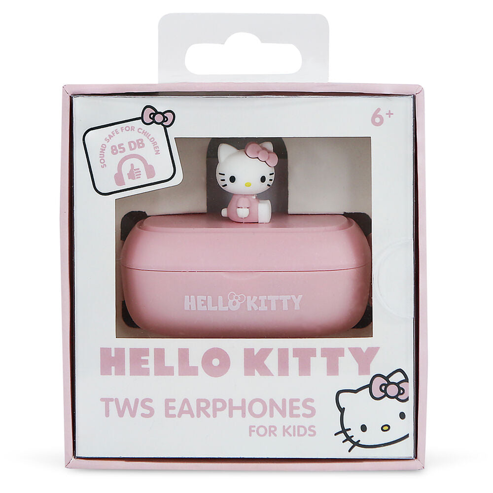 Auriculares TWS rosas de Hello Kitty con estuche 3D - 4