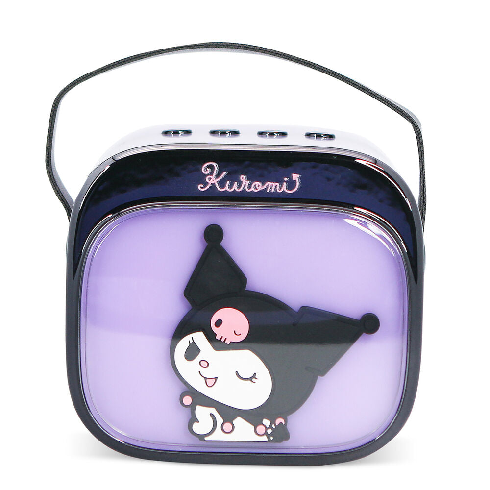 Altavoz karaoke morado Kuromi con micrófono inalámbrico y luces LED - 8