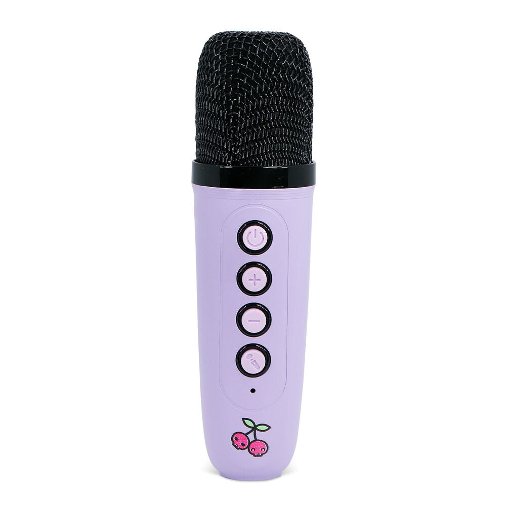 Altavoz karaoke morado Kuromi con micrófono inalámbrico y luces LED - 10