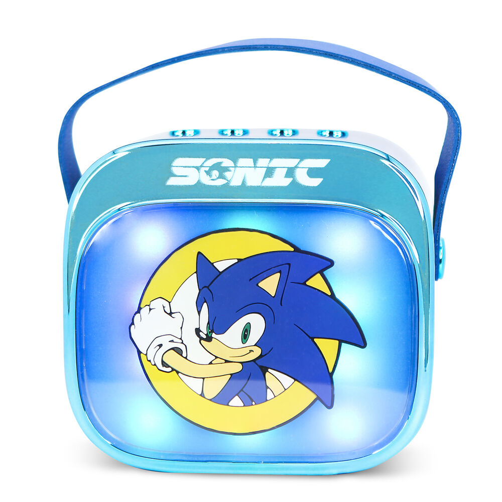 Altavoz karaoke azul de Sonic con micrófono inalámbrico - 3