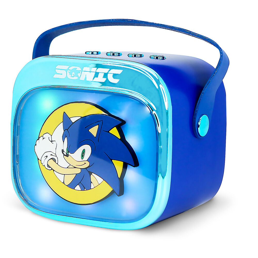 Altavoz karaoke azul de Sonic con micrófono inalámbrico - 9