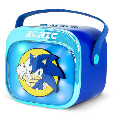 Altavoz karaoke azul de Sonic con micrófono inalámbrico - 9