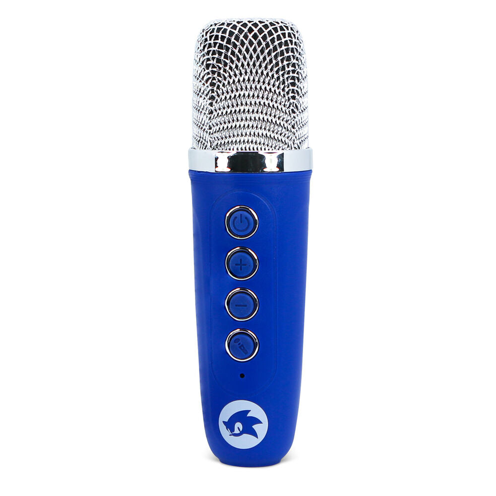 Altavoz karaoke azul de Sonic con micrófono inalámbrico - 11