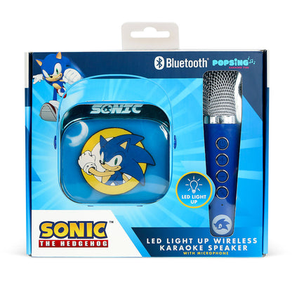 Altavoz karaoke azul de Sonic con micrófono inalámbrico - 2