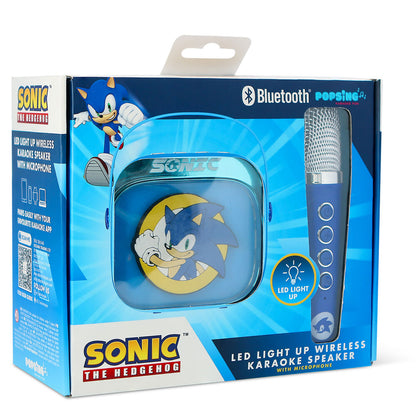 Altavoz karaoke azul de Sonic con micrófono inalámbrico - 12
