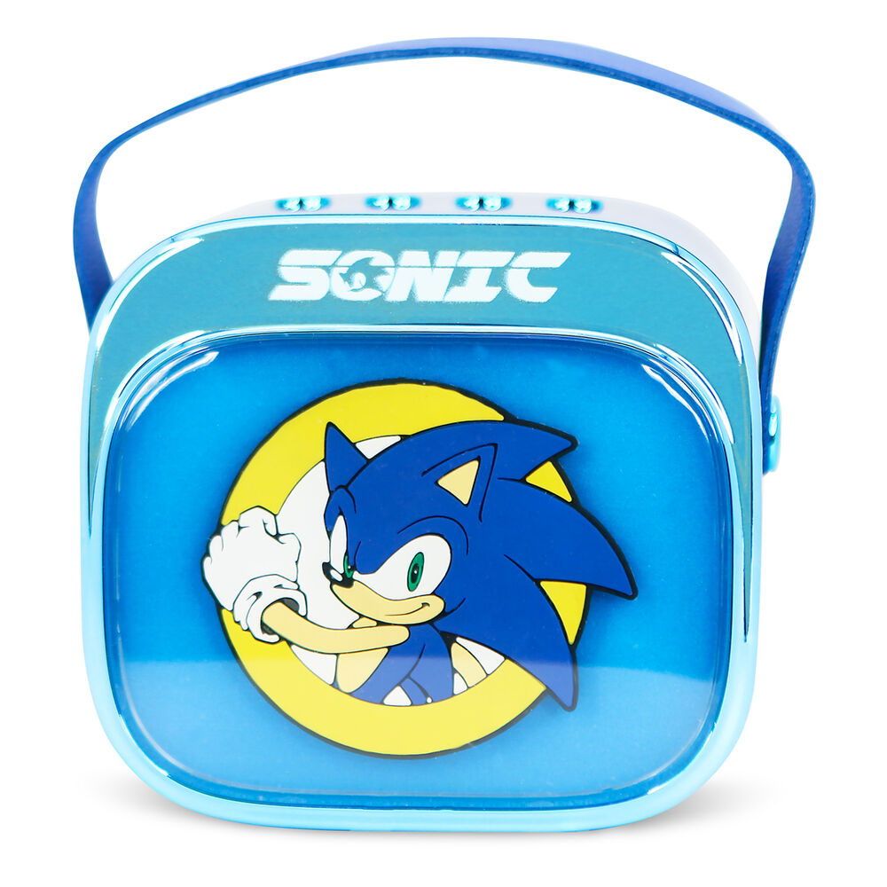 Altavoz karaoke azul de Sonic con micrófono inalámbrico - 14