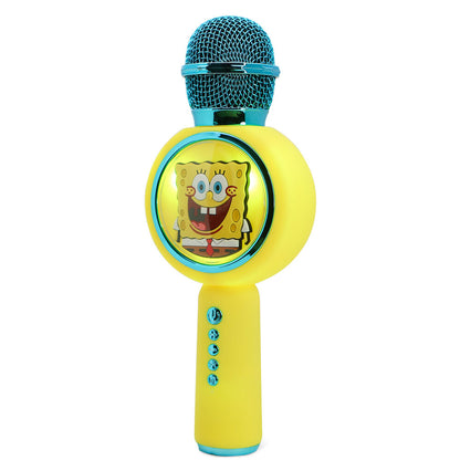 Micrófono altavoz amarillo de Bob Esponja con luz LED - 2