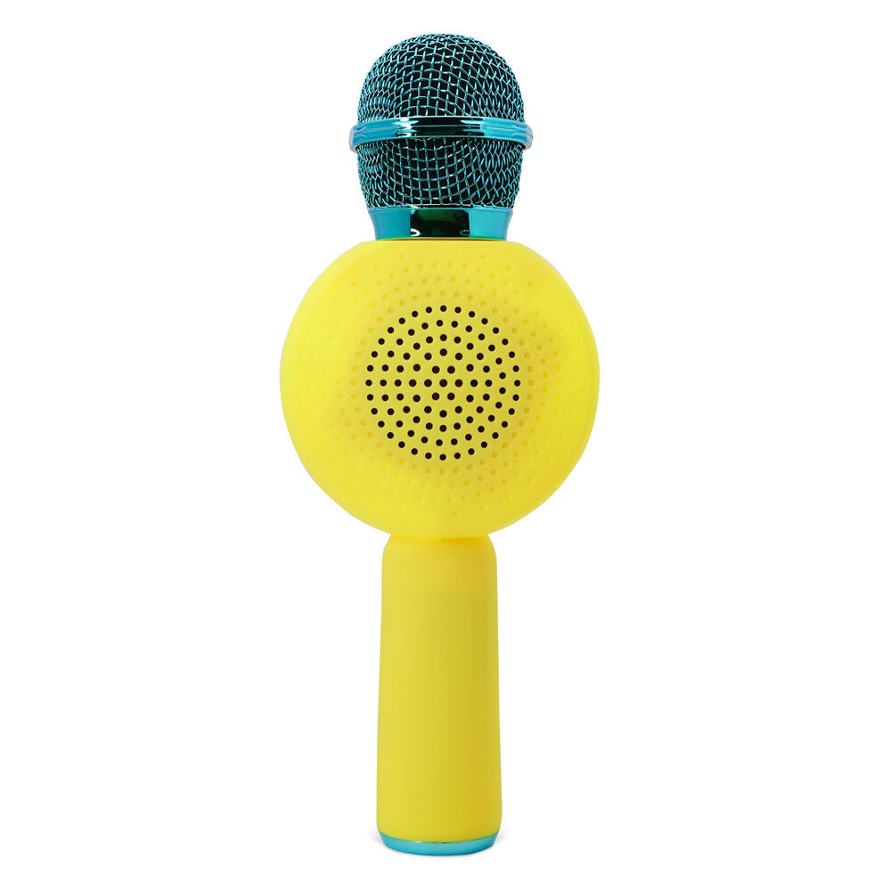Micrófono altavoz amarillo de Bob Esponja con luz LED - 3