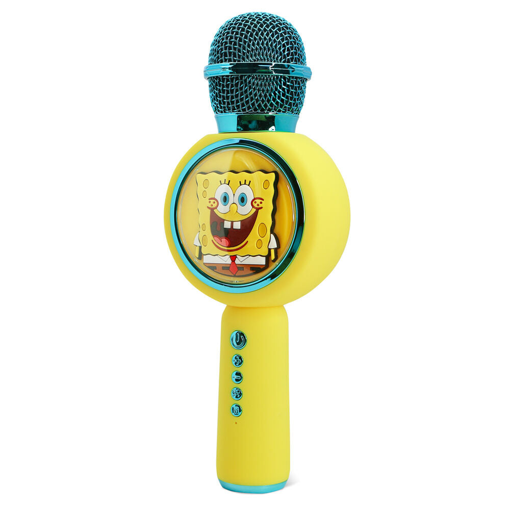 Micrófono altavoz amarillo de Bob Esponja con luz LED - 9