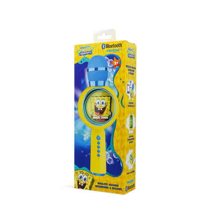 Micrófono altavoz amarillo de Bob Esponja con luz LED - 10