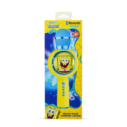 Micrófono altavoz amarillo de Bob Esponja con luz LED - 12